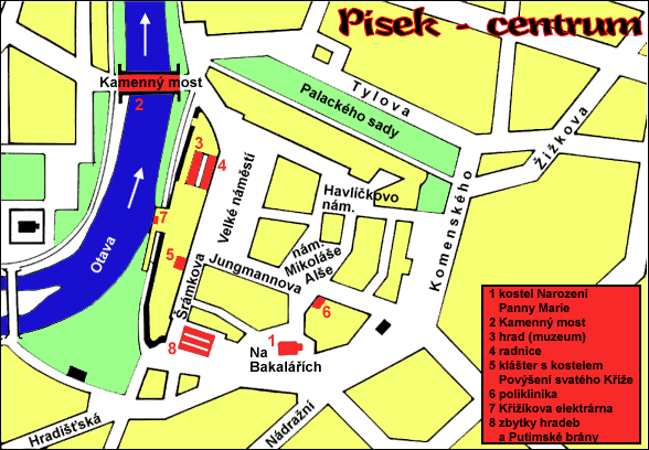 Pl�n centra P�sku