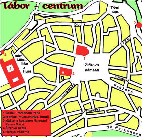 Pl�n centra T�bora